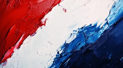 Wall Mural - abstract painting with red, white, and blue colors