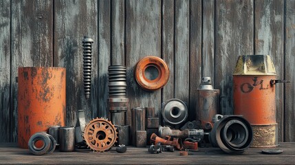 Wall Mural - A Symphony of Tools: A Visual Exploration of Precision Engineering and Mechanics