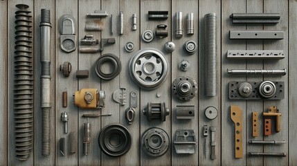 Wall Mural - A Symphony of Tools: A Visual Exploration of Precision Engineering and Mechanics