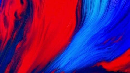 Wall Mural - Abstract colored gradient animated background with watercolor. Dynamic waves of red blue and greenish blue gradient on abstract background for looping