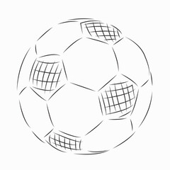 Canvas Print - One continuous single drawing line art flat doodle line, people, play, goal, one, game, ball. Isolated image hand draw contour on a white background
