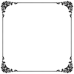 Wall Mural - drawing of black square frame