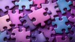 © Meffl - A puzzle with purple pieces is on a purple background