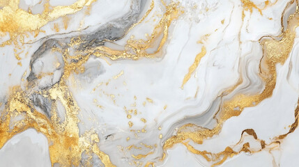 Poster - Luxury white gold marble texture background design. Abstract luxury marble background. Digital art marbling texture. Gold and white colors. Premium luxury white and gold marble background.