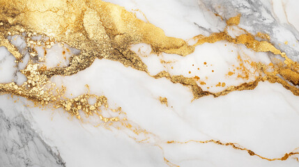 Poster - Luxury white gold marble texture background design. Abstract luxury marble background. Digital art marbling texture. Gold and white colors. Premium luxury white and gold marble background.