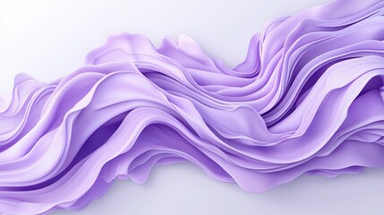 Canvas Print - Abstract lavender fabric wave, flowing elegant textile.