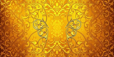 Wall Mural - Luxurious gold vector texture with intricate geometric patterns and shimmering highlights, decorative, ornate, golden texture