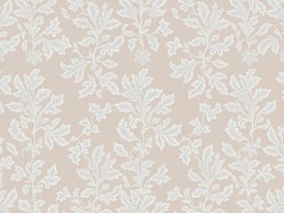 Wall Mural - Seamless silver lace leaves wallpaper pattern, leaves, wallpaper