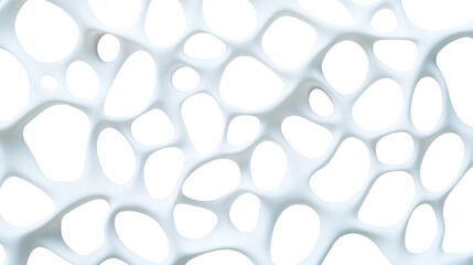organic abstract pattern featuring irregular, fluid white shapes with holes against a black backgrou