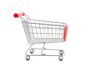 shopping cart isolated on white