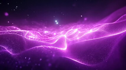 Wall Mural - Radiant purple energy beams converging in a hypnotic and abstract digital animation.