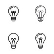 © Icons by Anwar - Editable vector pack of bulb line icons.