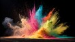 © arabel0305 - Explosion of colored powder, isolated on black background