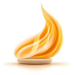 Wall Mural - a stylized flame design with flowing curves in warm orange hues, symbolizing warmth and energy.
