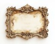 © Lightgeo - An ornate, vintage picture frame with intricate detailing, featuring a weathered surface and a blank center, ideal for displaying art or photographs.
