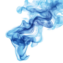 abstract blue smoke wave flow design isolated on white background steam vapor cloud effect aroma or 
