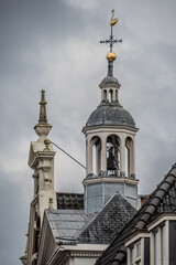 Top of church tower in the city 