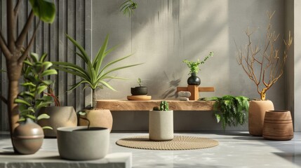 Wall Mural - Explore Modern Indoor Plant Decor that embodies a Natural Aesthetic for any space