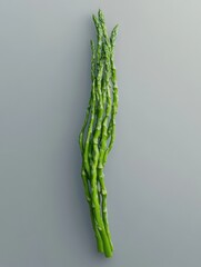 Poster - Green Asparagus on Gray Surface