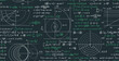 © intararit - Seamless Circle Area Formula on Blackboard Background.