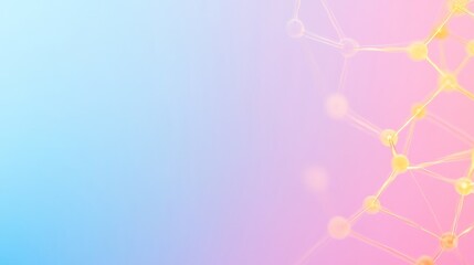 Aufkleber - Pastel Gradient Network Digital Connection and Data Streams in Abstract Art