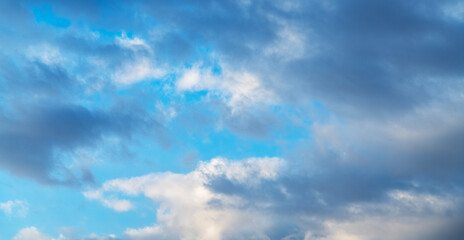Wall Mural - beautiful tender sunrise sky with clouds. sky background.