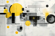 © Lora_ecology - An abstract digital banner featuring a data connection theme, designed in shades of grey and yellow.
