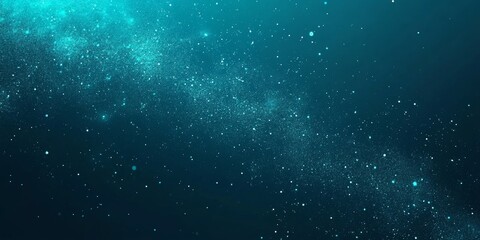 Wall Mural - Abstract grainy background teal blue green black color gradient noise texture dark technology web banner design, copy space, Generative AI