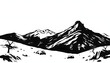 © SusDmi - tas de terre noire, fond blanc, clipart style, with white tones