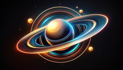 Wall Mural - background with glowing stars