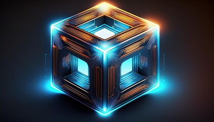 Wall Mural - abstract cube background