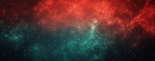 Wall Mural - Abstract background grainy green red glowing color shape, black backdrop noisy texture dark banner poster design, Generative AI