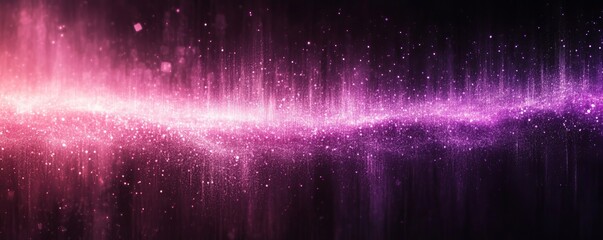 Wall Mural - Grainy gradient background purple pink abstract glowing color wave black dark backdrop, noise texture banner poster header design, Generative AI