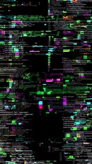 Wall Mural - program code scrolling code hacker animation, programming typing text for technology ai-generated co