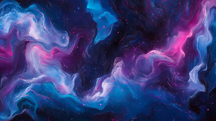 mesmerizing cosmic nebula with swirling galaxies vibrant stars and ethereal dust clouds in deep purp