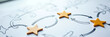 © fotoluigi868 - Concepts for award reviews, feedback, or results can be marked with a star symbol on a business development process map._00001_