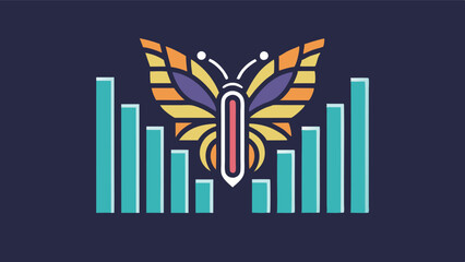 Poster - Stylized vector design featuring urban skyline with decorative leaves, showcasing a blend of modern architecture and nature
