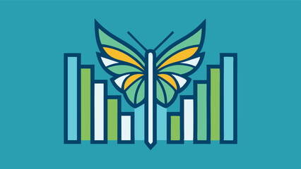 Poster - Stylized vector design featuring urban skyline with decorative leaves, showcasing a blend of modern architecture and nature