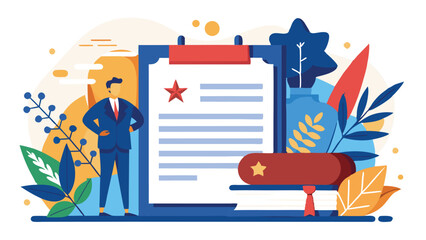 Aufkleber - Creative vector design showcasing a checklist and writing process with vibrant colors and elements of achievement