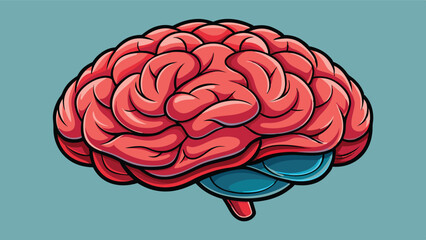 Poster - Colorful brain illustration with intricate details showcasing human anatomy and design elements in a creative and educational manner
