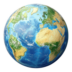 global earth view nature digital illustration blue oceans and green lands aerial perspective environ