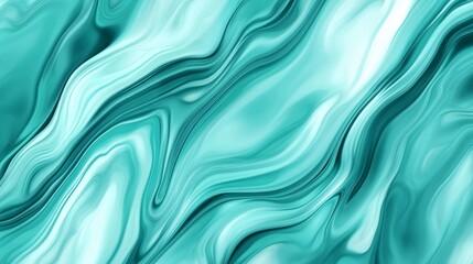 Wall Mural - abstract teal and aqua waves create a soothing, fluid design that evokes tranquility and harmony.