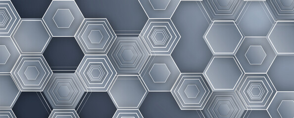 Leinwandbilder - Geometric hexagon abstract background with simple polygonal elements
