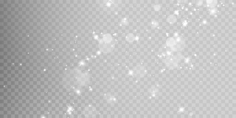 Wall Mural - white png dust light. bokeh light lights effect background. christmas background of shining dust chr