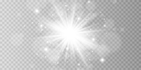 Wall Mural - light vector with sun glare. sun, sunrays, and glare. gold flare. vector transparent sunlight with s