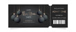 © Liuba - New Year ticket card for party design template on black background with Christmas balls. Vector Illustration