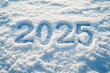 © AI Factory - The numbers 2025 neatly written in fresh snow under soft natural light