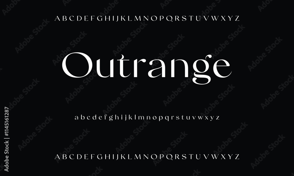 Slick Letters Classic serif font alphabet letters fancy gentle typographic design ...
