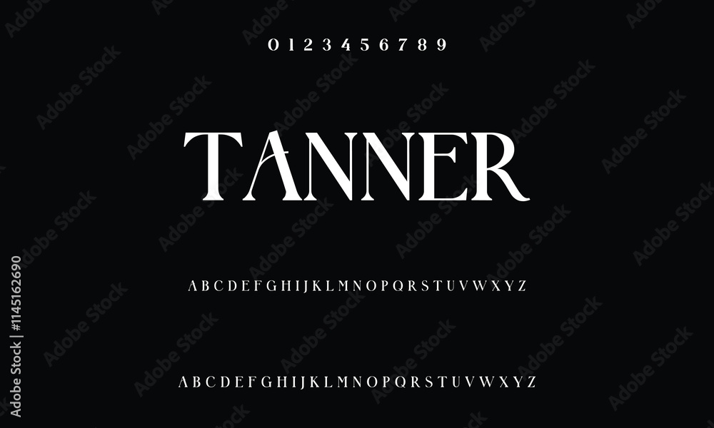 Classic serif font alphabet letters fancy gentle typographic design ...
