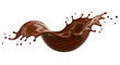 © Lamona - melted chocolate dripping splash isolated on transparent png. white background